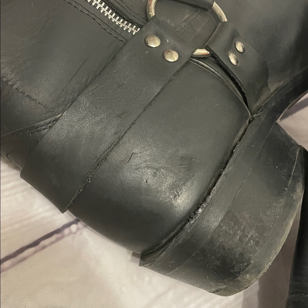 Boulet Black Leather Motorcycle Boots Men’s Size 11.5 - Picture 9 of 13